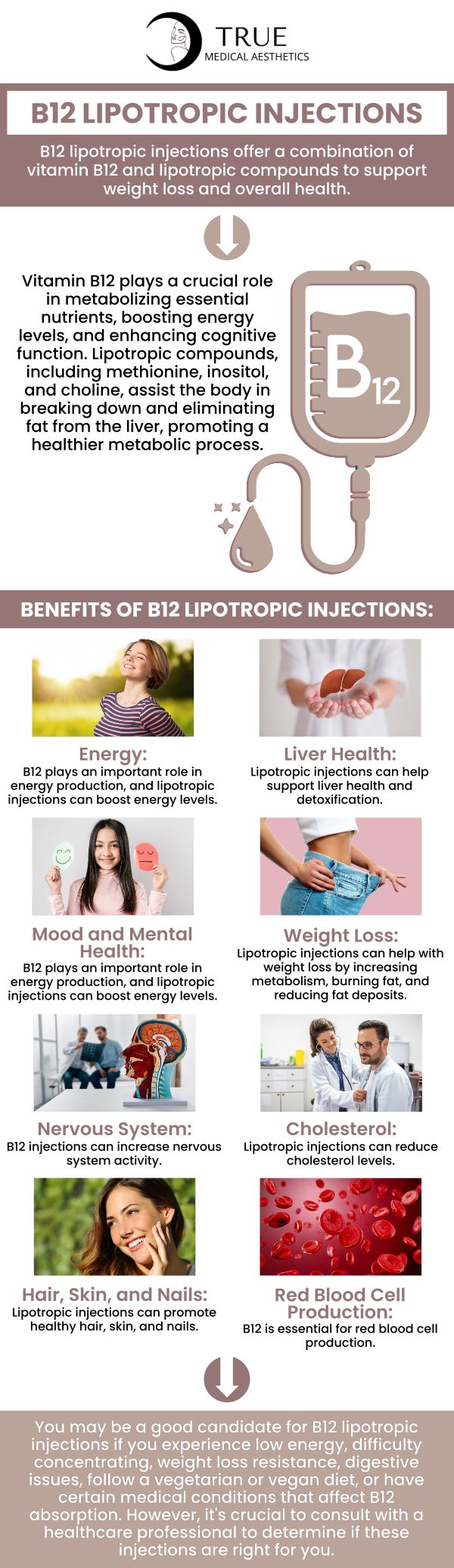 Lipo shots are a powerful tool for supporting faster fat loss by enhancing your body’s fat metabolism. These injections help break down and eliminate fat more efficiently, boosting your energy levels and complementing a healthy lifestyle. Visit Tristen Durkin to experience a natural, gradual reduction in stubborn fat with lipo shots as part of your weight loss journey. For more information, contact us or schedule an appointment online. We are conveniently located at 50 Avon Meadow Ln, Avon, CT 06001.